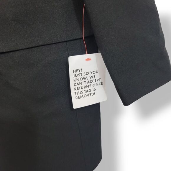 NEW ASOS DESIGN New Perfect Longline Shape Blazer in Black Size 12 - Picture 6 of 11